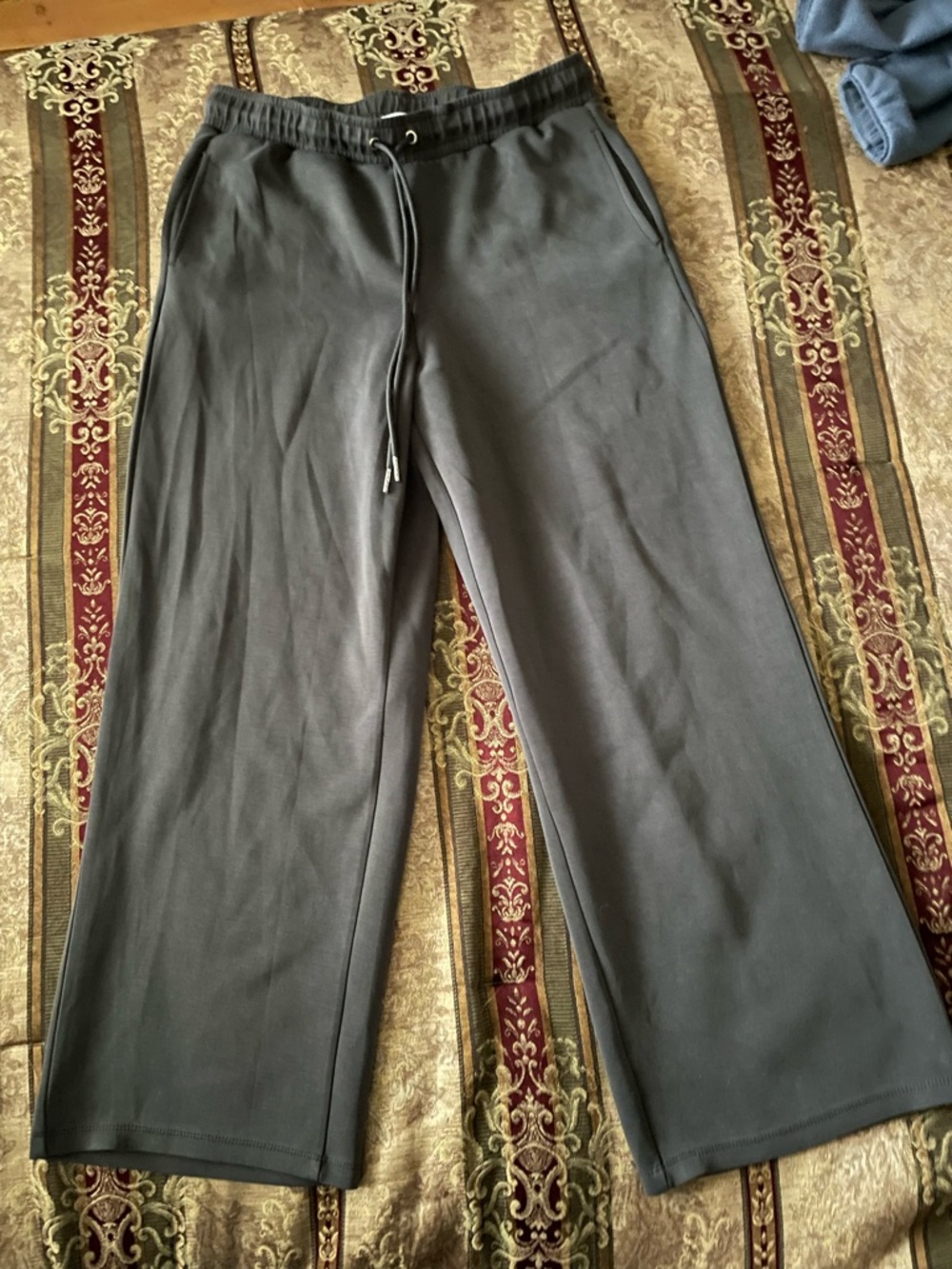 Always Charcoal Gray Wide-Leg Knit Pants - Picture 4 of 9